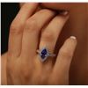 Image 7 : 14KT White Gold 2.13ct Tanzanite and Diamond Ring
