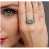 Image 5 : 14KT White Gold 1.60ctw Paraiba Tourmaline, Yellow Sapphire and Diamond Ring