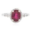 Image 3 : 14KT White Gold 2.07ct Ruby and Diamond Ring