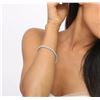 Image 1 : 14KT White Gold 4.44ctw Diamond Tennis Bracelet