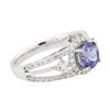 Image 2 : 14KT White Gold 1.63ct Tanzanite and Diamond Ring