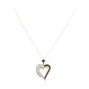 Image 3 : 14KT Yellow Gold 1.56ctw Sapphire and Diamond Heart Pendant With Chain