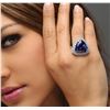 Image 1 : 14KT White Gold GIA Certified 28.96ct Tanzanite and Diamond Ring