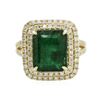 Image 3 : 14KT Yellow Gold 5.44ct Emerald and Diamond Ring