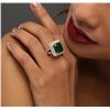Image 5 : 14KT Yellow Gold 5.44ct Emerald and Diamond Ring