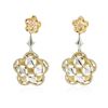 Image 3 : 14KT Yellow Gold 0.75ctw Diamond Dangle Earrings