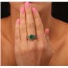 Image 5 : 14KT Yellow Gold 3.26ct Emerald and Diamond Ring