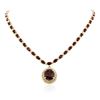 Image 3 : 14KT Yellow Gold 40.78ctw Ruby and Diamond Necklace