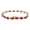 Image 4 : 14KT Rose Gold 17.82ctw Ruby and Diamond Bracelet