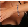 Image 1 : 14KT White Gold 10.50ctw Tanzanite and Diamond Bracelet