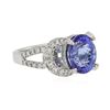 Image 4 : 18KT White Gold 3.74ct Tanzanite and Diamond Ring