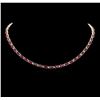 Image 3 : 14KT Yellow Gold 26.95ctw Ruby and Diamond Necklace