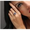Image 1 : 14KT White Gold 1.22ct Tanzanite and Diamond Ring