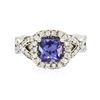 Image 3 : 14KT White Gold 1.22ct Tanzanite and Diamond Ring