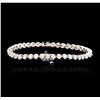 Image 4 : 14KT White Gold 4.05ctw Diamond Tennis Bracelet