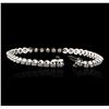 Image 7 : 14KT White Gold 4.05ctw Diamond Tennis Bracelet