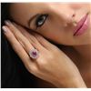 Image 5 : 14KT Rose Gold 2.87ct Pink Sapphire and Diamond Ring