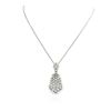 Image 4 : 14KT White Gold 6.92ctw Diamond Pendant with Chain