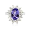 Image 3 : 14KT White Gold 1.90ct Tanzanite and Diamond Ring