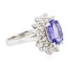 Image 4 : 14KT White Gold 1.90ct Tanzanite and Diamond Ring