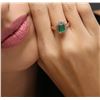 Image 1 : 14KT Rose Gold 1.91ct Emerald and Diamond Ring