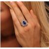 Image 1 : 14KT Two-Tone Gold 3.54ct Tanzanite and Diamond Ring
