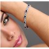 Image 1 : 14KT White Gold 5.72ctw Sapphire and Diamond Bracelet
