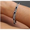 Image 6 : 14KT White Gold 5.72ctw Sapphire and Diamond Bracelet