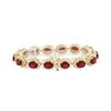 Image 4 : 14KT Yellow Gold 21.45ctw Ruby and Diamond Bracelet