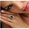 Image 4 : 14KT White Gold 3.00ct Black Onyx and Diamond Ring