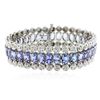 Image 3 : 10KT White Gold 20.84ctw Tanzanite and Diamond Bracelet