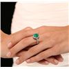 Image 2 : 14KT White Gold 3.35ct Emerald and Diamond Ring