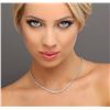 Image 2 : 18KT White Gold 9.34ctw Diamond Necklace