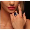Image 5 : 14KT White Gold 16.2ct GIA Certified Tanzanite and Diamond Ring