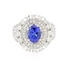 Image 3 : 14KT White Gold 2.20ct Tanzanite and Diamond Ring