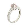 Image 6 : 14KT White Gold 1.73ct Padparadscha and Diamond Ring