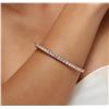 Image 2 : 14KT Rose Gold 3.16ctw Diamond Bangle Bracelet