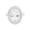 Image 3 : 14KT Two-Tone Gold 5.13ct Aquamarine and Diamond Ring