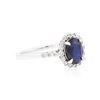 Image 4 : 14KT White Gold 1.36ct Sapphire and Diamond Ring