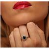 Image 5 : 14KT White Gold 1.36ct Sapphire and Diamond Ring