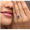 Image 2 : 14KT White Gold 1.47ct Tanzanite and Diamond Ring