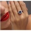 Image 2 : 14KT White Gold 1.25ct Tanzanite and Diamond Ring