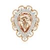 Image 3 : 14KT Two-Tone Gold 3.84ct Morganite and Diamond Ring
