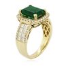 Image 7 : 14KT Yellow Gold 3.06ct Emerald and Diamond Ring