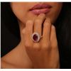 Image 5 : 14KT Yellow Gold 7.84ct Ruby and Diamond Ring