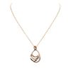 Image 3 : 14KT Rose Gold 1.21ctw Diamond Pendant With Chain