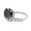 Image 2 : 14KT White Gold 3.66ctw Black Diamond Ring