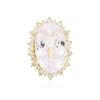 Image 3 : 14KT Yellow Gold GIA Certified 37.12ct Kunzite and Diamond Ring