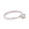 Image 4 : 14KT White Gold 0.18ct Diamond Solitaire Ring