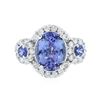 Image 1 : 14KT White Gold 3.26ctw Tanzanite and Diamond Ring